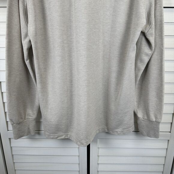Orivs Signature‎ Long Sleeve Polo Shirt Logo Oatmeal Beige Mens Size L - Picture 6 of 8